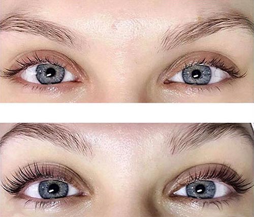 Lash lift and tint before and after at ANNAZUR
