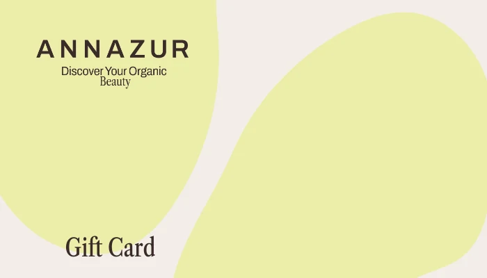 ANNAZUR gift card design — chartreuse on cream