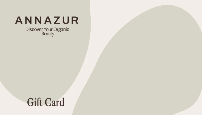 ANNAZUR gift card design — stone grey on cream