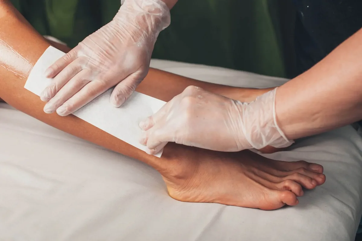 Arm waxing at ANNAZUR Organic Beauty Spa, Jacksonville FL
