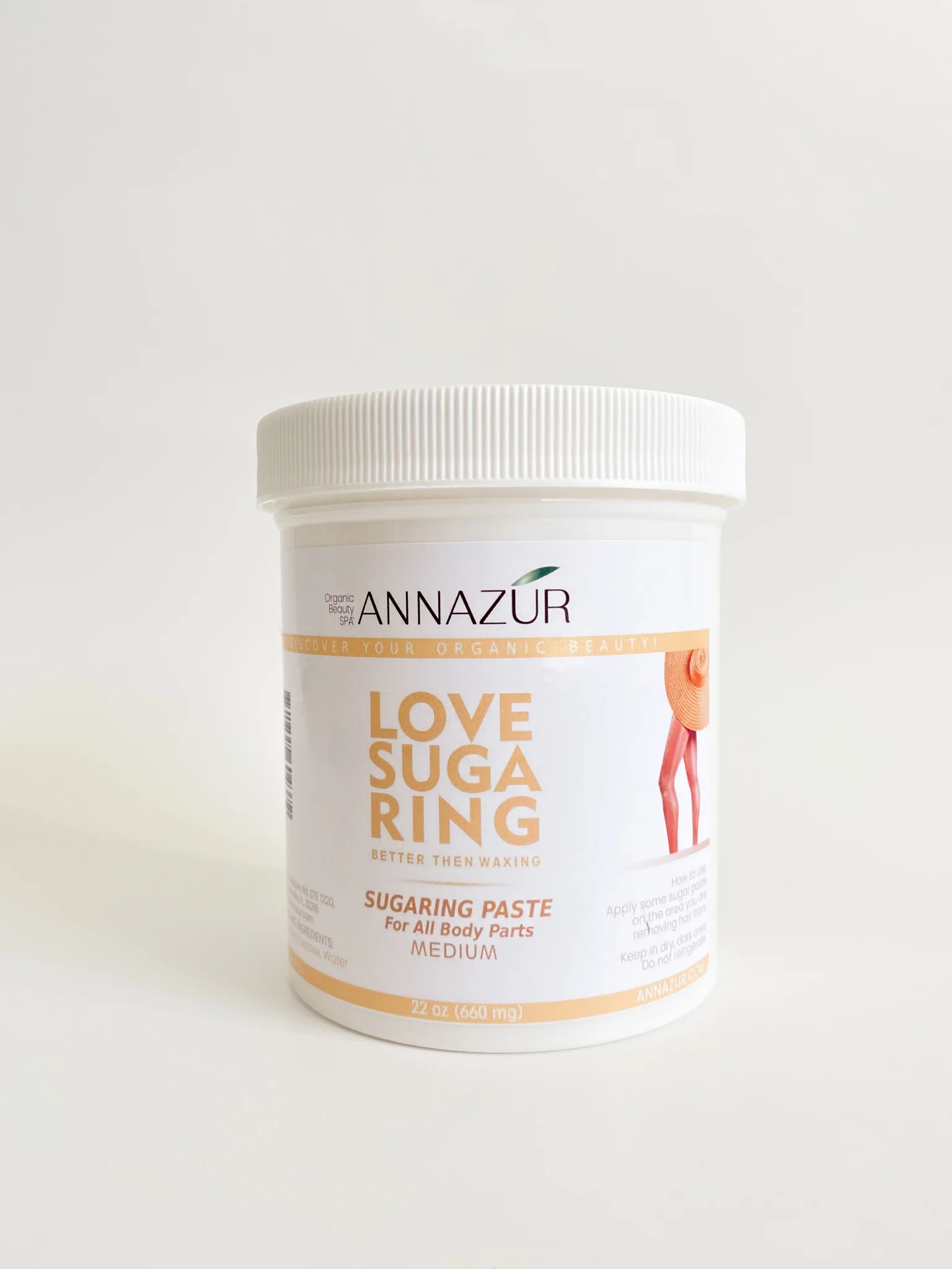 ANNAZUR LOVE SUGARING sugaring paste 22oz jar for hair removal