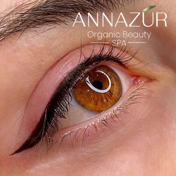 Before and after permanent eyeliner at ANNAZUR Organic Beauty Spa, Jacksonville FL — photo 3