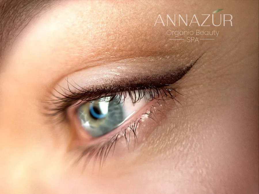 Before and after permanent eyeliner at ANNAZUR Organic Beauty Spa, Jacksonville FL — photo 2
