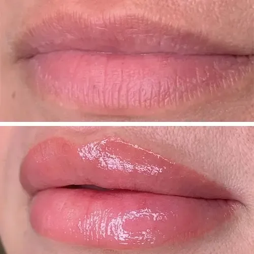 Before and after lip blushing at ANNAZUR Organic Beauty Spa, Jacksonville FL — photo 7