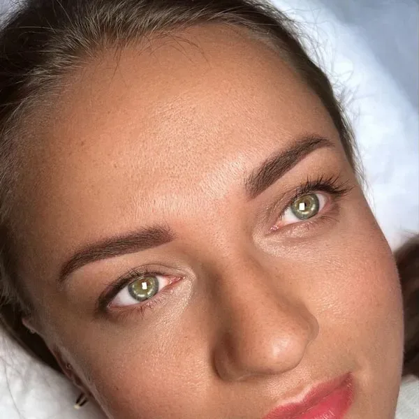 Before and after powder brows at ANNAZUR Organic Beauty Spa, Jacksonville FL — photo 3