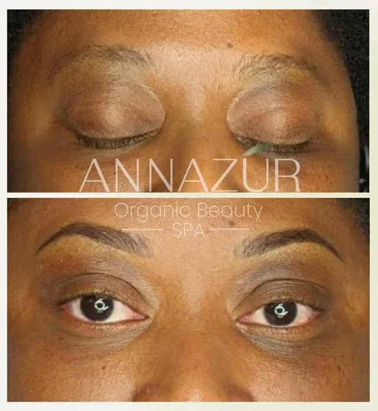 Before and after powder brows at ANNAZUR Organic Beauty Spa, Jacksonville FL — photo 24