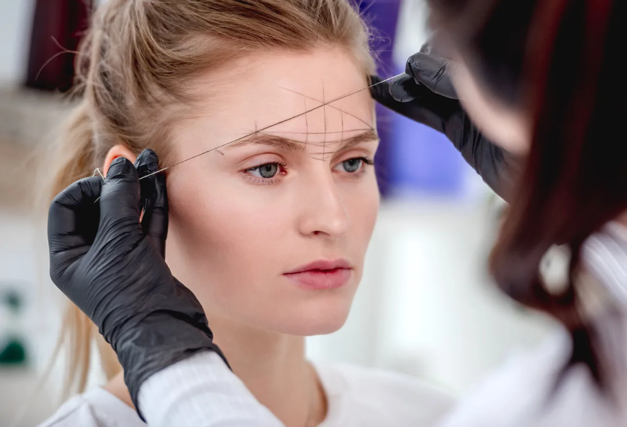 Before and after brow styling at ANNAZUR Organic Beauty Spa, Jacksonville FL — photo 3