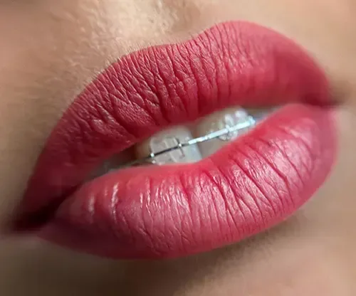 Lip blush permanent makeup result — ANNAZUR Academy