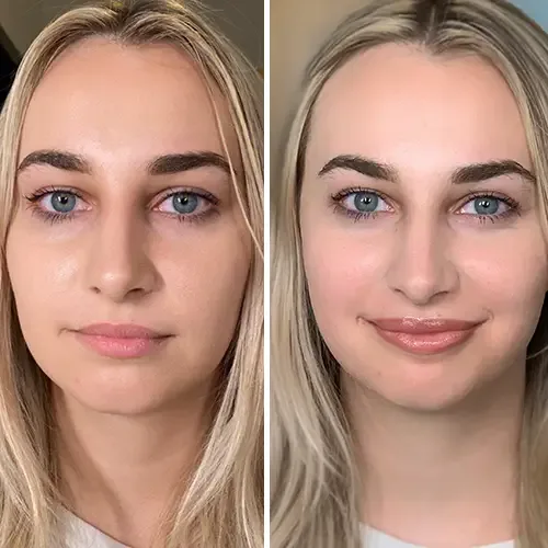 Lip blush permanent makeup result — ANNAZUR Academy