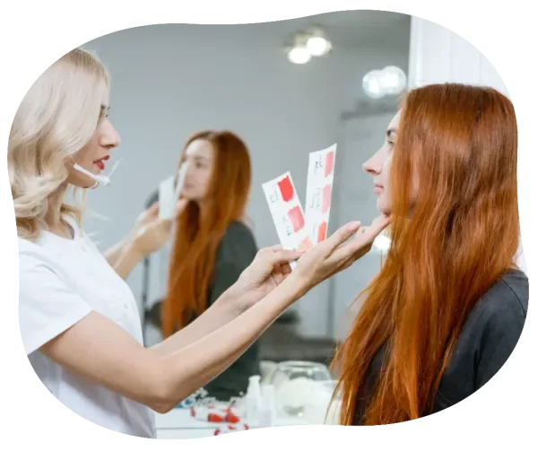 Lip blush permanent makeup training at ANNAZUR Academy