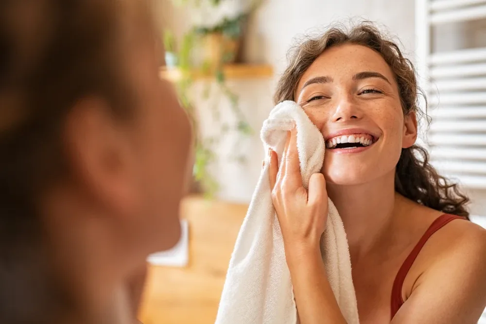 with a lint-free towel