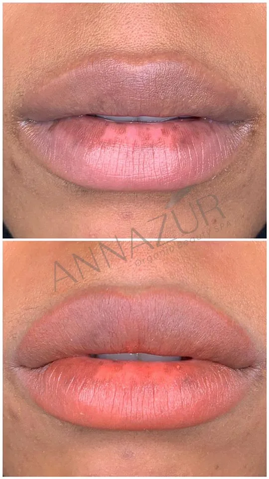 Lip Blush Permanent Before and after