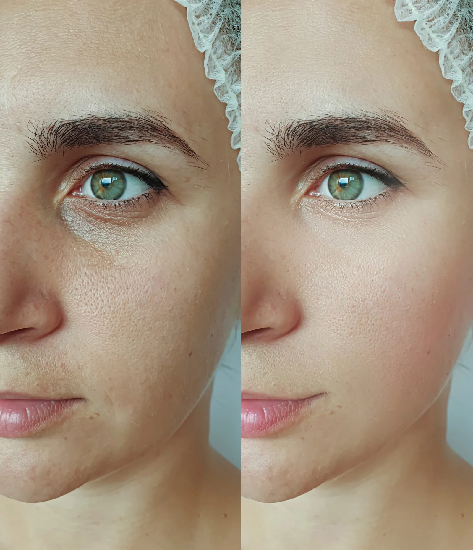 Before and after microneedling at ANNAZUR Organic Beauty Spa, Jacksonville FL