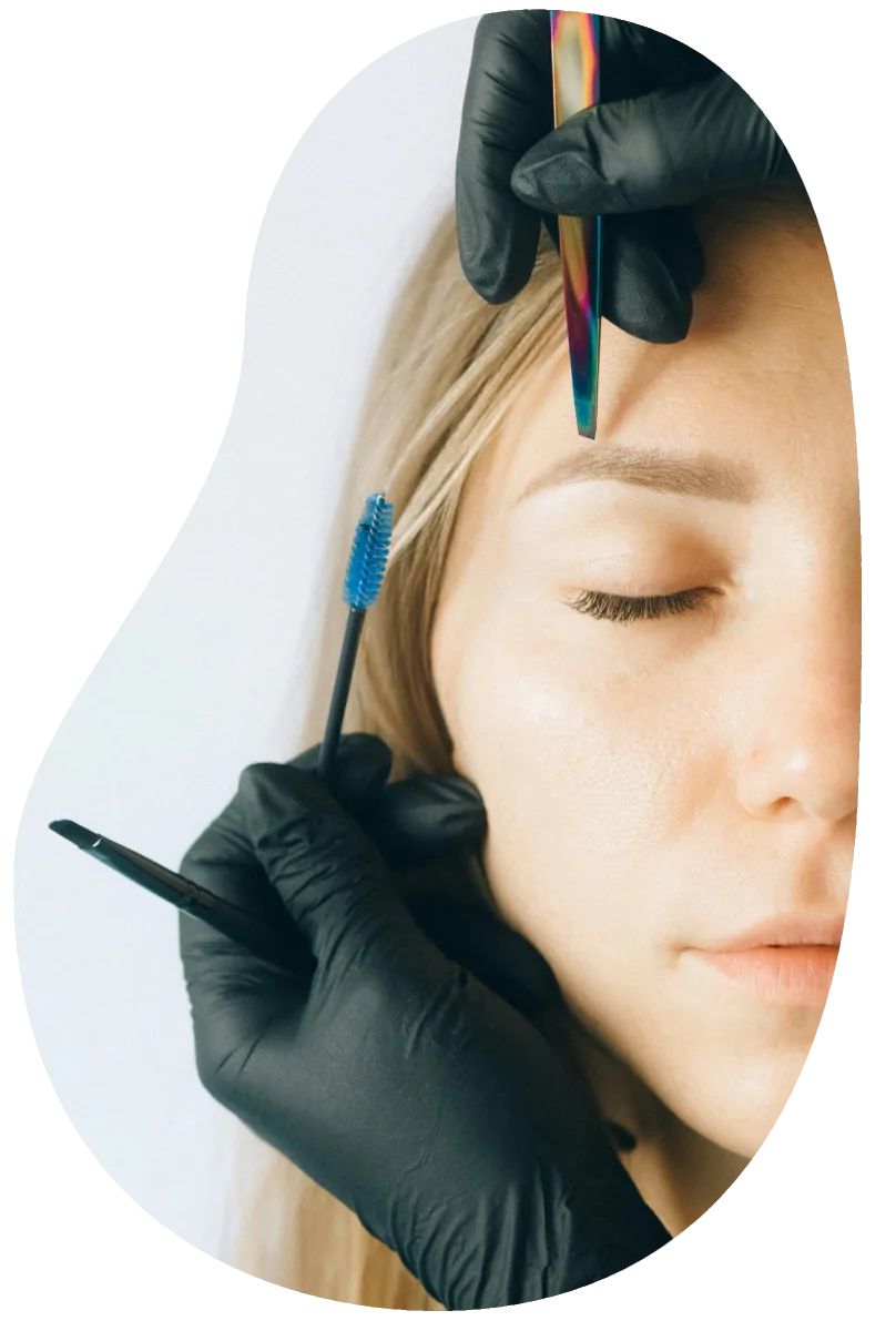 Before and after brow styling at ANNAZUR Organic Beauty Spa, Jacksonville FL — photo 2