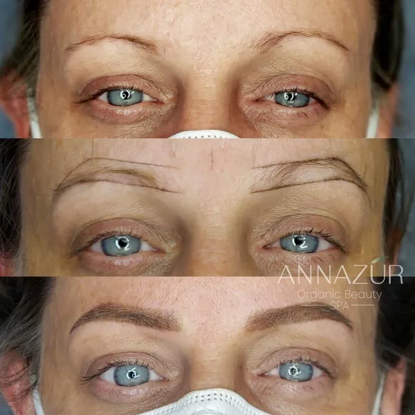 Microblading Powder Brows result at ANNAZUR Organic Beauty Spa, Jacksonville FL — photo 5