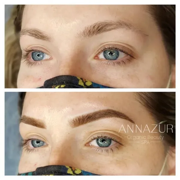 Microblading Powder Brows result at ANNAZUR Organic Beauty Spa, Jacksonville FL — photo 12