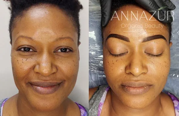 Microblading Powder Brows result at ANNAZUR Organic Beauty Spa, Jacksonville FL — photo 2