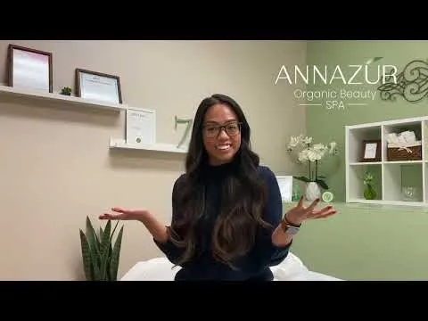 Client reviews her dermaplane facial and lash lift at ANNAZUR